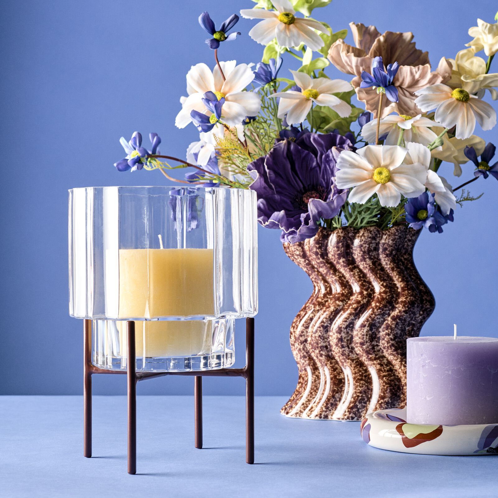 Laterne ⌀ 18 x16,5 cm, Glas, retro - 13326075 - HEMA